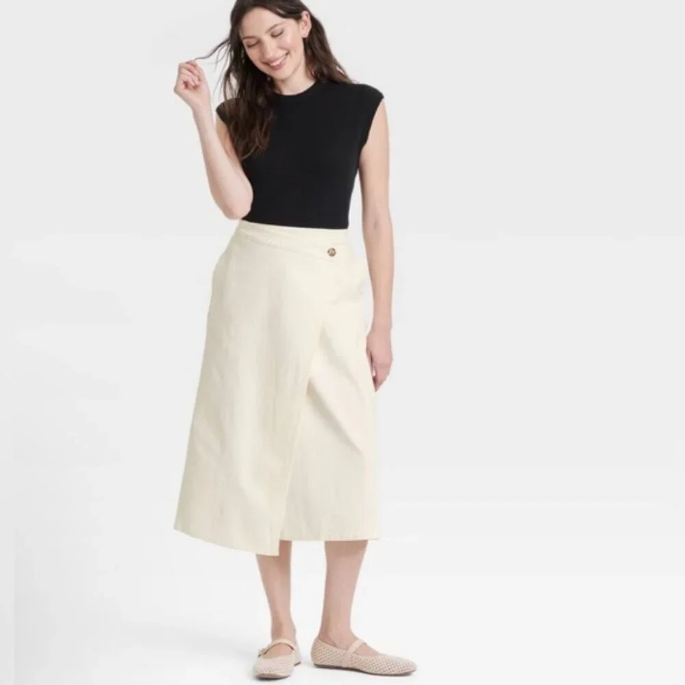 Universal Thread Women's Midi Wrap Skirt see discreption